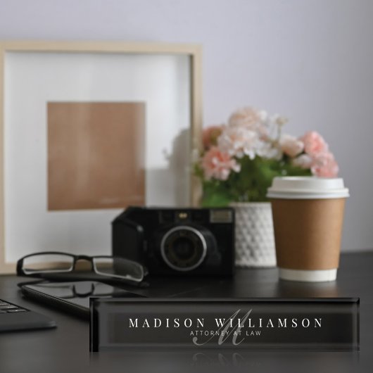 Eleganter Minimaler Name der Führungskraft und Mon Namensplakette