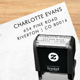Eleganter minimaler sans-serif-Adressstempel Permastempel