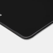 Eleganter Minimaler Schwarz-Weiß-Monogramm-Name Schreibtischunterlage (Ecke)