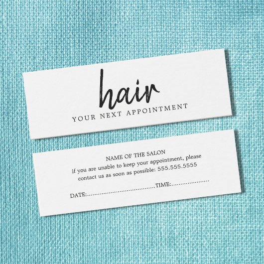 Eleganter Minimaler Schwarz-weißer Haartermin