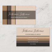 Eleganter, minimaler Ton der Erde Rechtecke mit be Visitenkarte (Vorne/Hinten)