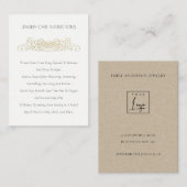 Eleganter Minimaler Verzierter Goldscheider Schmuc Visitenkarte (Vorne/Hinten)