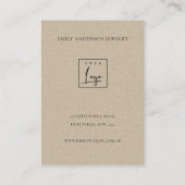 Eleganter Minimaler Verzierter Silberteiler Schmuc Visitenkarte (Rückseite)