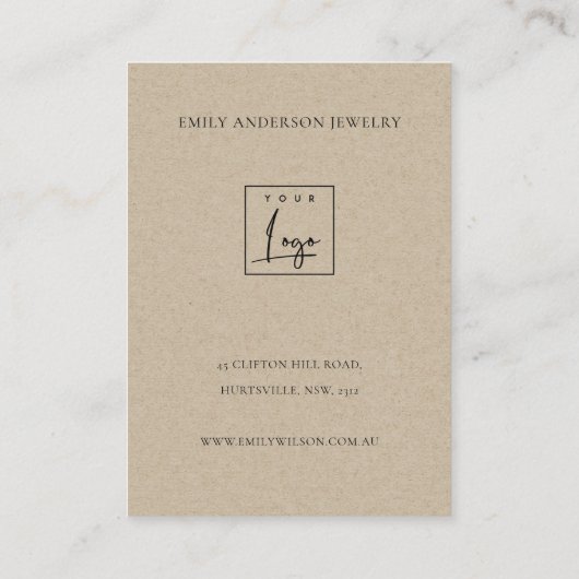 Eleganter Minimaler Verzierter Silberteiler Schmuc Visitenkarte (Rückseite)