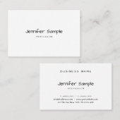 Eleganter minimaler Vorlagenhandskripttext Moderne Visitenkarte (Vorne/Hinten)