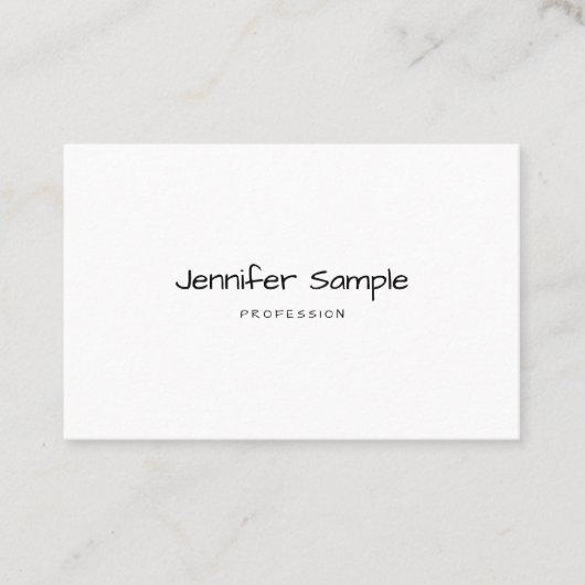 Eleganter minimaler Vorlagenhandskripttext Moderne Visitenkarte (Vorderseite)