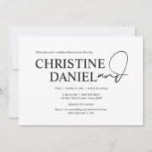 Eleganter Minimalismus Hochzeit Probe Dinner Einladung (Vorderseite)