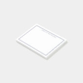 Eleganter minimalist blauer Zweirahmen Post-it Klebezettel (angewinkelt)