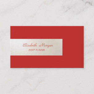 Eleganter Minimalist, Gestreift, Rot Visitenkarte