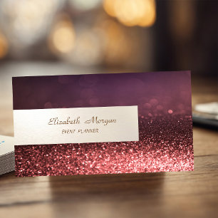 Eleganter Minimalist, Glänzend, Einfacher Glitter  Visitenkarte