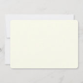 Eleganter Minimalist mit roter Schleife - Einfache Save The Date (Rückseite)