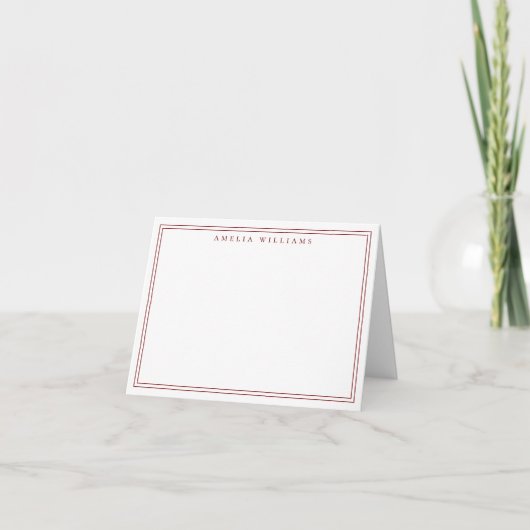 Eleganter minimalist roter Zweirand (Vorderseite)