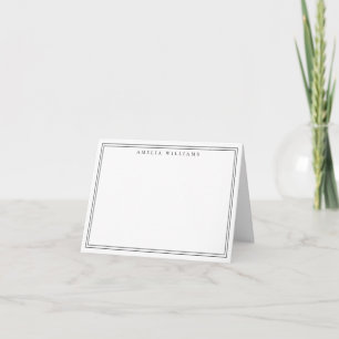 Eleganter minimalist schwarzer Doppelrand