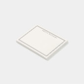 Eleganter minimalist schwarzer und elfenbeinfarben post-it klebezettel (angewinkelt)