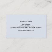 Eleganter Minimalistisch Blue White Consultant Visitenkarte (Rückseite)