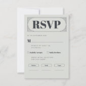 Eleganter Minimalistisch Chic RSVP Karte (Vorderseite)