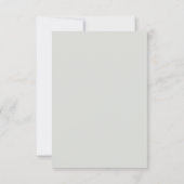 Eleganter Minimalistisch Chic RSVP Karte (Rückseite)