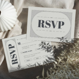 Eleganter Minimalistisch Chic RSVP Karte
