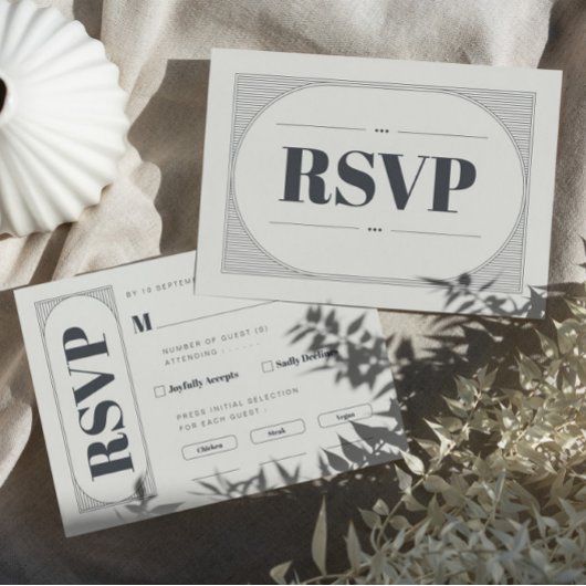 Eleganter Minimalistisch Chic RSVP Karte