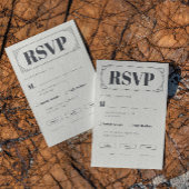Eleganter Minimalistisch Chic RSVP Karte