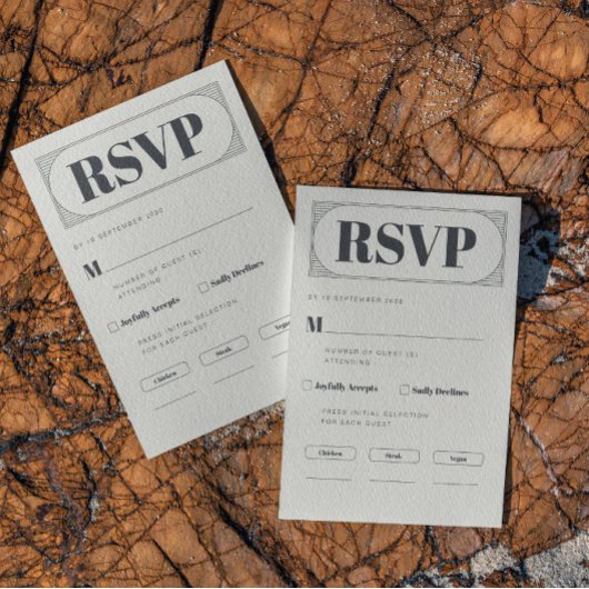 Eleganter Minimalistisch Chic RSVP Karte