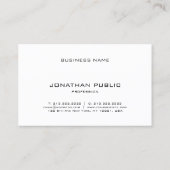 Eleganter Minimalistisch Moderner Beruflicher Schl Visitenkarte (Rückseite)