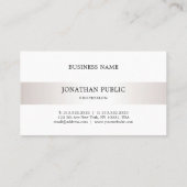 Eleganter Minimalistisch Moderner Schlichter Beruf Visitenkarte (Rückseite)
