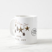 Eleganter Minimalistisch Moderner Weihnachtsurlaub Kaffeetasse (Vorderseite Links)