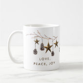 Eleganter Minimalistisch Moderner Weihnachtsurlaub Kaffeetasse (Links)