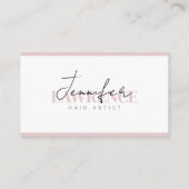 Eleganter Minimalistisch rosafarbener, trendiger H Treuekarte (Rückseite)