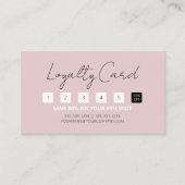 Eleganter Minimalistisch rosafarbener, trendiger H Treuekarte (Vorderseite)