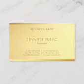 Eleganter Minimalistisch Template Glamour Gold Mod Visitenkarte (Rückseite)