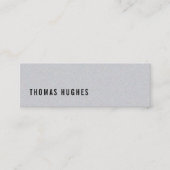 Eleganter Minimalistisch Texture Gray Consultant Mini Visitenkarte (Vorderseite)