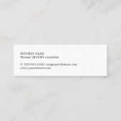 Eleganter Minimalistisch Texture Gray Consultant Mini Visitenkarte (Rückseite)