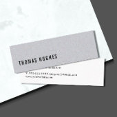 Eleganter Minimalistisch Texture Gray Consultant Mini Visitenkarte