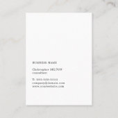 Eleganter Minimalistisch Texture White Consultant Visitenkarte (Rückseite)