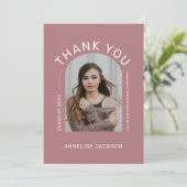 Eleganter, minimalistischer Abschluss aus einfache Dankeskarte (Stehend Vorderseite)