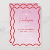 Eleganter, minimalistischer Abschluss-Brunch pi Einladung (Vorne/Hinten)