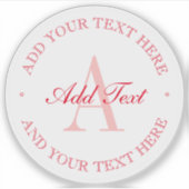 Eleganter Minimalistischer, bearbeitbarer Text tra Aufkleber (Vorderseite)