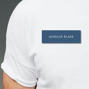 Eleganter minimalistischer Berater Blau Weiß Namensschild