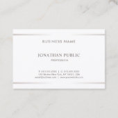 Eleganter Minimalistischer beruflicher Entwurf Visitenkarte (Rückseite)