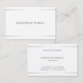 Eleganter Minimalistischer beruflicher Entwurf Visitenkarte (Vorne/Hinten)