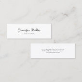 Eleganter Minimalistischer Beruflicher Moderner Ei Mini Visitenkarte (Vorne/Hinten)