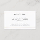 Eleganter Minimalistischer Beruflicher Schlicht Lu Visitenkarte (Rückseite)