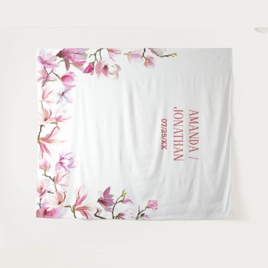 Eleganter Minimalistischer blumengeschichtlicher H Wandteppich (Vorderseite (Horizontal))