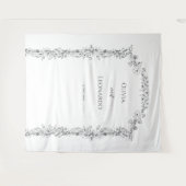 Eleganter Minimalistischer Blumenstrauß Wandteppich (Vorderseite (Horizontal))