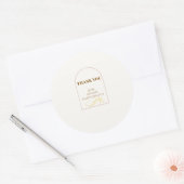 Eleganter minimalistischer Bogen Geschäft Aufklebe Runder Aufkleber (Umschlag)