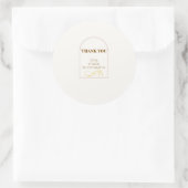 Eleganter minimalistischer Bogen Geschäft Aufklebe Runder Aufkleber (Tasche)