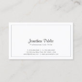 Eleganter Minimalistischer Chic Gray White Moderne Visitenkarte (Vorderseite)