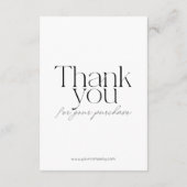 Eleganter Minimalistischer Coupon für kleine Unter Dankeskarte (Rückseite)